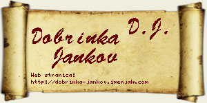Dobrinka Jankov vizit kartica